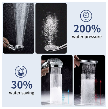 Cabezal de ducha de lluvia, filtro de masaje ajustable de alta presión, boquilla de ducha con ahorro de agua, accesorio de baño Premium, 3 modos