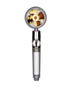 Cabezal de ducha con filtro ajustable con rotación de 360 grados, ventilador Turbo, cabezal de ducha de alta presión, filtros de pulverización para ahorro de agua