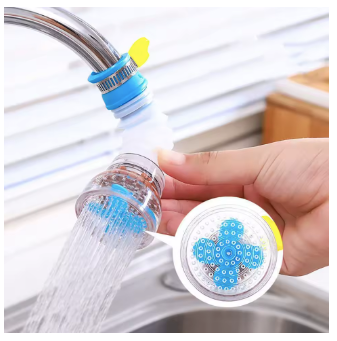 Grifo con filtro de agua fregadero y baño, universal 360 ° Purificador de agua con grifo giratorio, filtro de montaje en grifo para cocina y baño