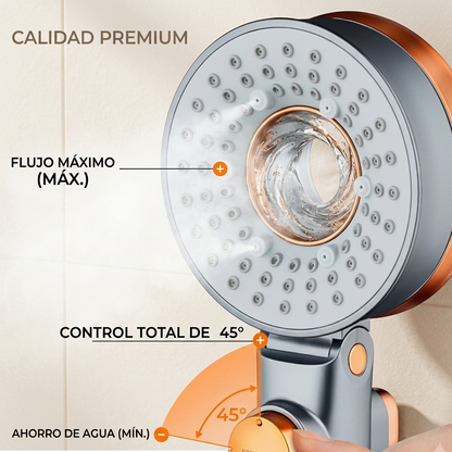 Cabezal de ducha único de doble cara baño 3 ajustes, ahorro de agua